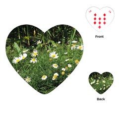 Wild Daisy Summer Flowers Playing Cards (heart) 