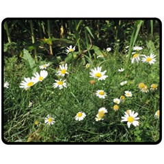 Wild Daisy Summer Flowers Fleece Blanket (medium) 