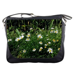 Wild Daisy Summer Flowers Messenger Bags by picsaspassion