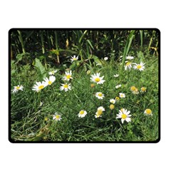 Wild Daisy Summer Flowers Double Sided Fleece Blanket (small) 