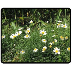 Wild Daisy Summer Flowers Double Sided Fleece Blanket (medium) 