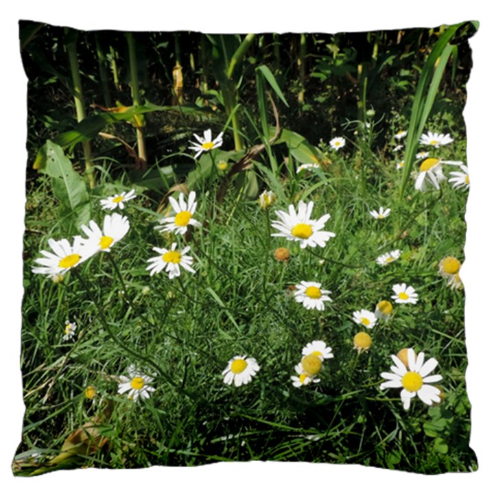 Wild Daisy summer Flowers Large Flano Cushion Case (One Side)