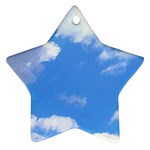 Summer Clouds and blue sky Ornament (Star)  Front