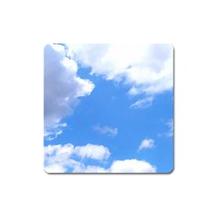 Summer Clouds and blue sky Square Magnet