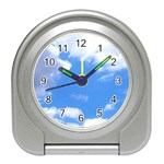 Summer Clouds and blue sky Travel Alarm Clocks Front