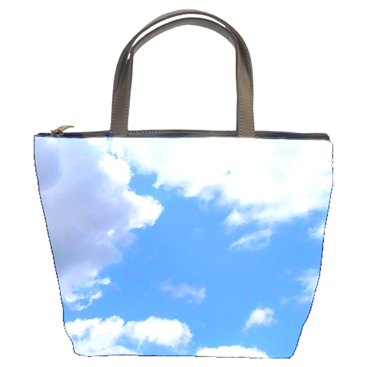 Summer Clouds and blue sky Bucket Bags