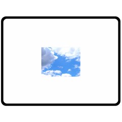 Summer Clouds and blue sky Double Sided Fleece Blanket (Large) 