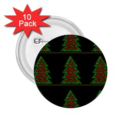 Christmas Trees Pattern 2 25  Buttons (10 Pack)  by Valentinaart