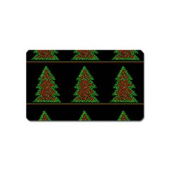 Christmas Trees Pattern Magnet (name Card) by Valentinaart