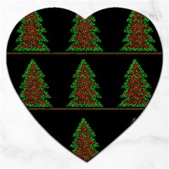 Christmas Trees Pattern Jigsaw Puzzle (heart)