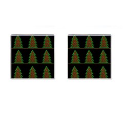 Christmas Trees Pattern Cufflinks (square) by Valentinaart