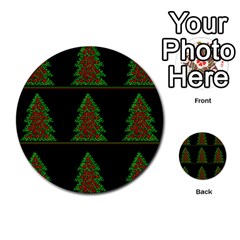 Christmas Trees Pattern Multi-purpose Cards (round)  by Valentinaart