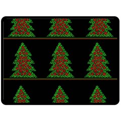 Christmas Trees Pattern Fleece Blanket (large)  by Valentinaart