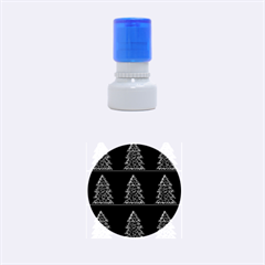 Christmas Trees Pattern Rubber Round Stamps (small) by Valentinaart