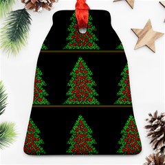 Christmas Trees Pattern Bell Ornament (2 Sides)