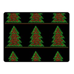 Christmas Trees Pattern Double Sided Fleece Blanket (small)  by Valentinaart