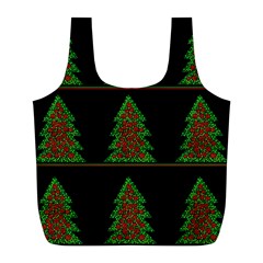 Christmas Trees Pattern Full Print Recycle Bags (l)  by Valentinaart