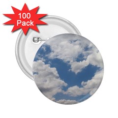 Breezy Clouds In The Sky 2 25  Buttons (100 Pack) 