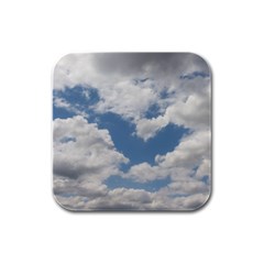 Breezy Clouds In The Sky Rubber Square Coaster (4 Pack) 