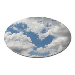 Breezy Clouds In The Sky Oval Magnet by picsaspassion