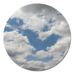 Breezy Clouds In The Sky Magnet 5  (round) by picsaspassion