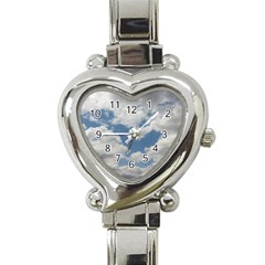 Breezy Clouds In The Sky Heart Italian Charm Watch by picsaspassion