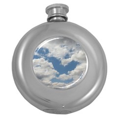 Breezy Clouds In The Sky Round Hip Flask (5 Oz)