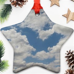 Breezy Clouds In The Sky Star Ornament (two Sides) 