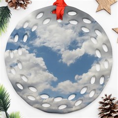 Breezy Clouds In The Sky Ornament (round Filigree) 