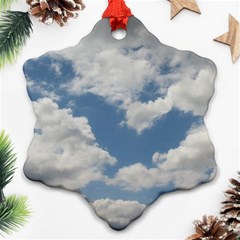 Breezy Clouds In The Sky Snowflake Ornament (2-side)