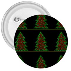 Christmas Trees Pattern 3  Buttons by Valentinaart