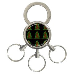 Christmas Trees Pattern 3-ring Key Chains by Valentinaart