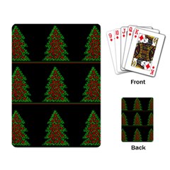 Christmas Trees Pattern Playing Card