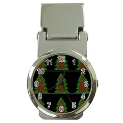 Christmas Trees Pattern Money Clip Watches by Valentinaart