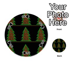 Christmas Trees Pattern Playing Cards 54 (round) 