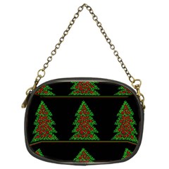 Christmas Trees Pattern Chain Purses (two Sides)  by Valentinaart