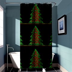 Christmas Trees Pattern Shower Curtain 36  X 72  (stall)  by Valentinaart