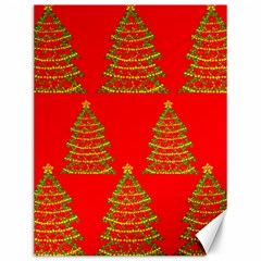 Christmas Trees Red Pattern Canvas 12  X 16   by Valentinaart