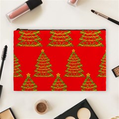 Christmas Trees Red Pattern Cosmetic Bag (large)  by Valentinaart