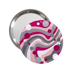 Magenta, Pink And Gray Design 2 25  Handbag Mirrors by Valentinaart