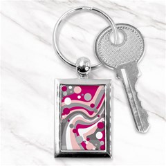 Magenta, Pink And Gray Design Key Chains (rectangle)  by Valentinaart