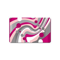 Magenta, Pink And Gray Design Magnet (name Card)