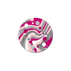 Magenta, Pink And Gray Design Golf Ball Marker (10 Pack)