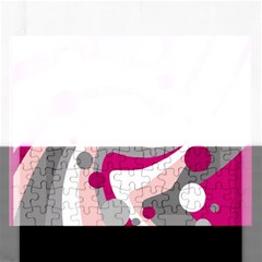 Magenta, Pink And Gray Design Rectangular Jigsaw Puzzl