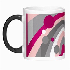 Magenta, Pink And Gray Design Morph Mugs by Valentinaart