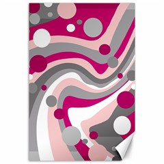 Magenta, Pink And Gray Design Canvas 24  X 36  by Valentinaart