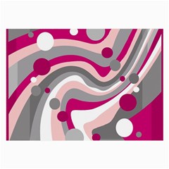 Magenta, Pink And Gray Design Large Glasses Cloth (2-side)