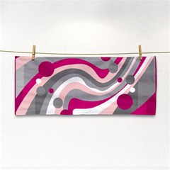 Magenta, Pink And Gray Design Hand Towel