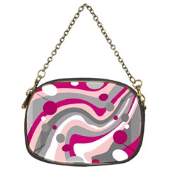 Magenta, Pink And Gray Design Chain Purses (two Sides)  by Valentinaart