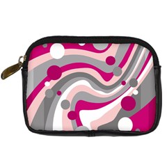 Magenta, Pink And Gray Design Digital Camera Cases